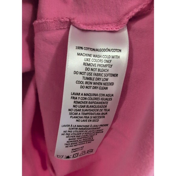 Calvin Klein Women's Top S Performance V Neck Pink Tee Shirt 100% Cotton - Picture 5 of 5